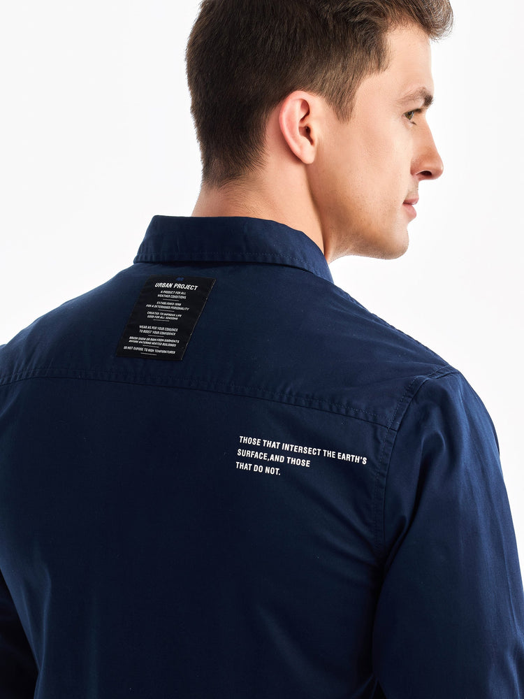 Navy Solid Urban Shirt