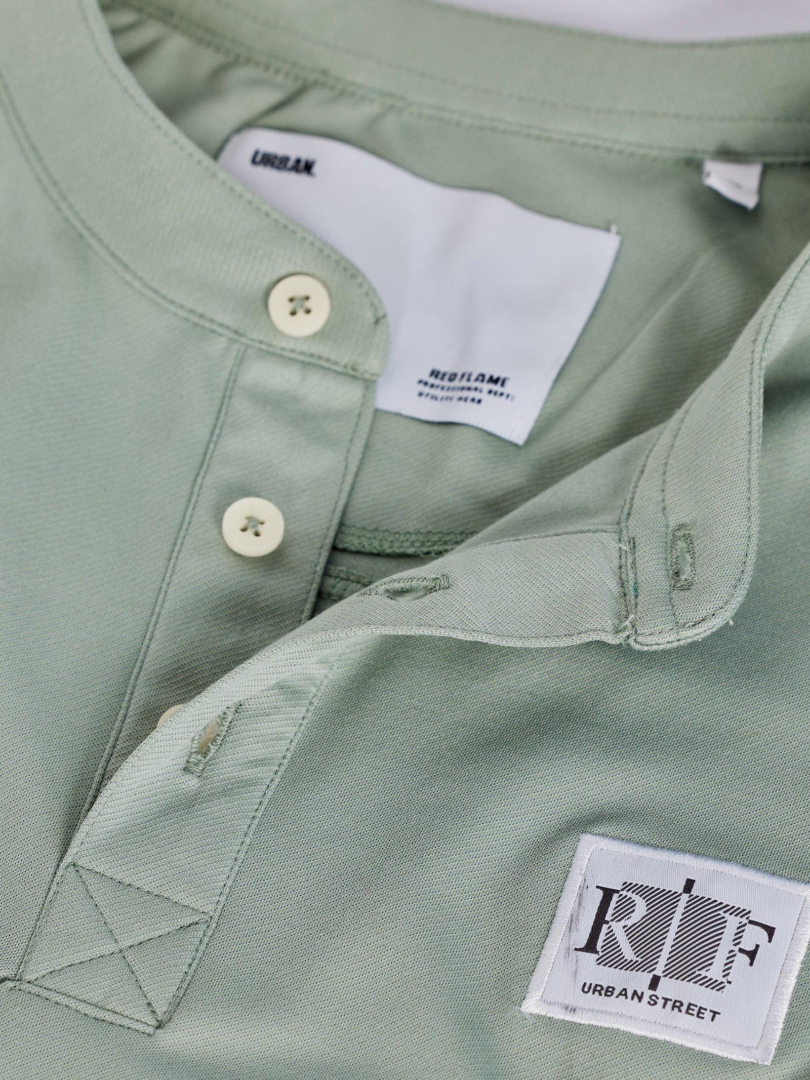 Light Green Henley Sweatshirt