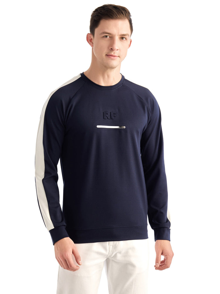 Navy Printed Sweatshirt