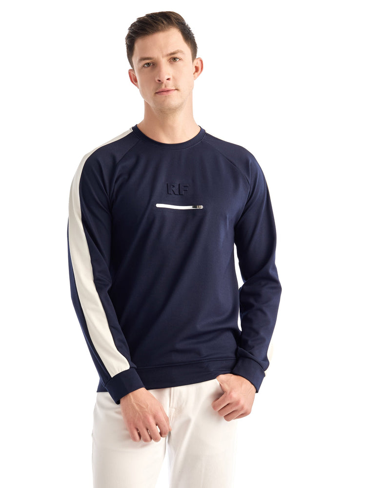 Navy Printed Sweatshirt