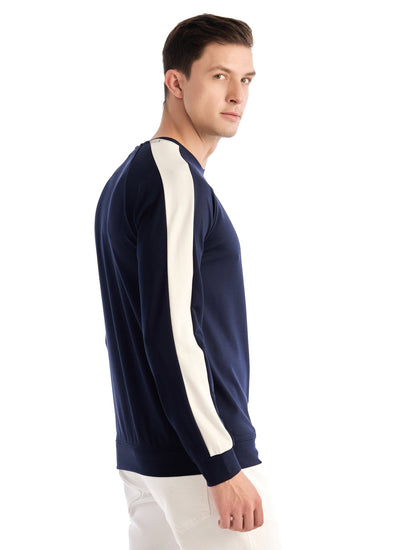 Navy Printed Sweatshirt