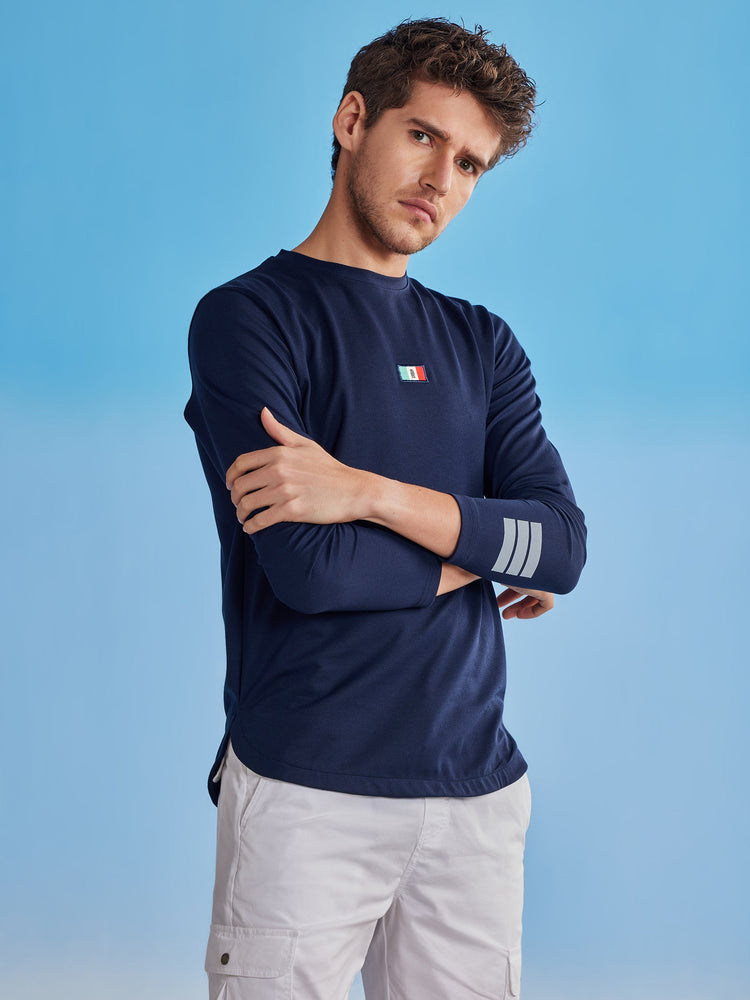 Navy Solid Stretch Urban T-Shirt