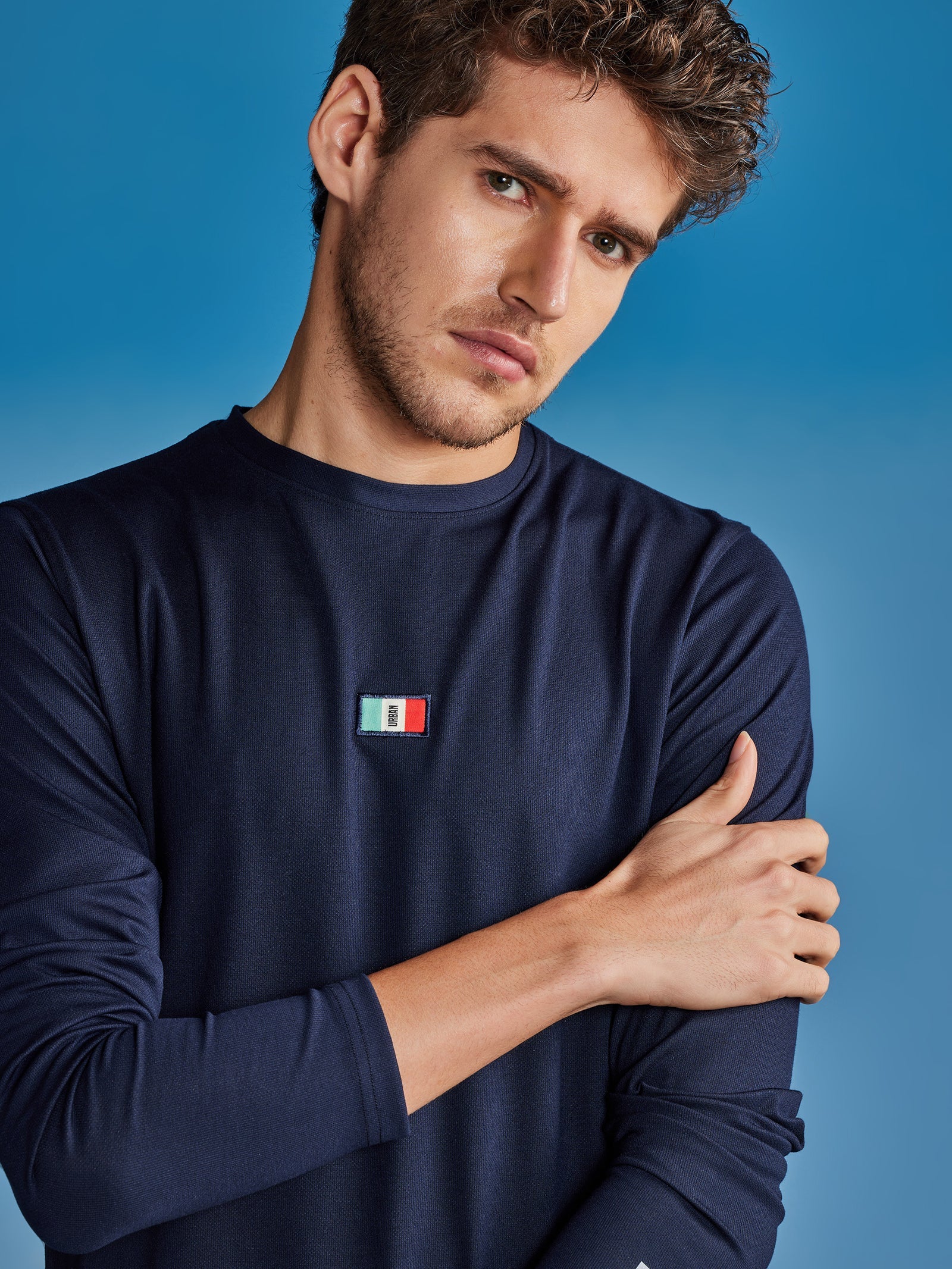 Navy Solid Stretch Urban T-Shirt