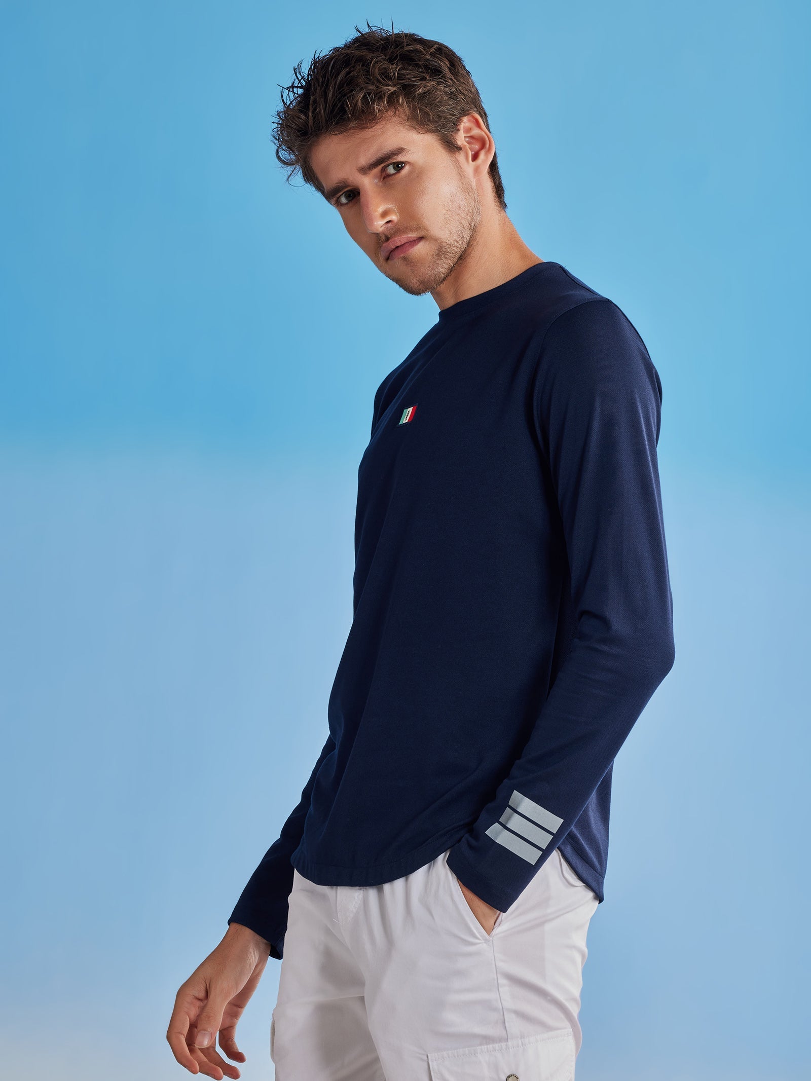 Navy Solid Stretch Urban T-Shirt