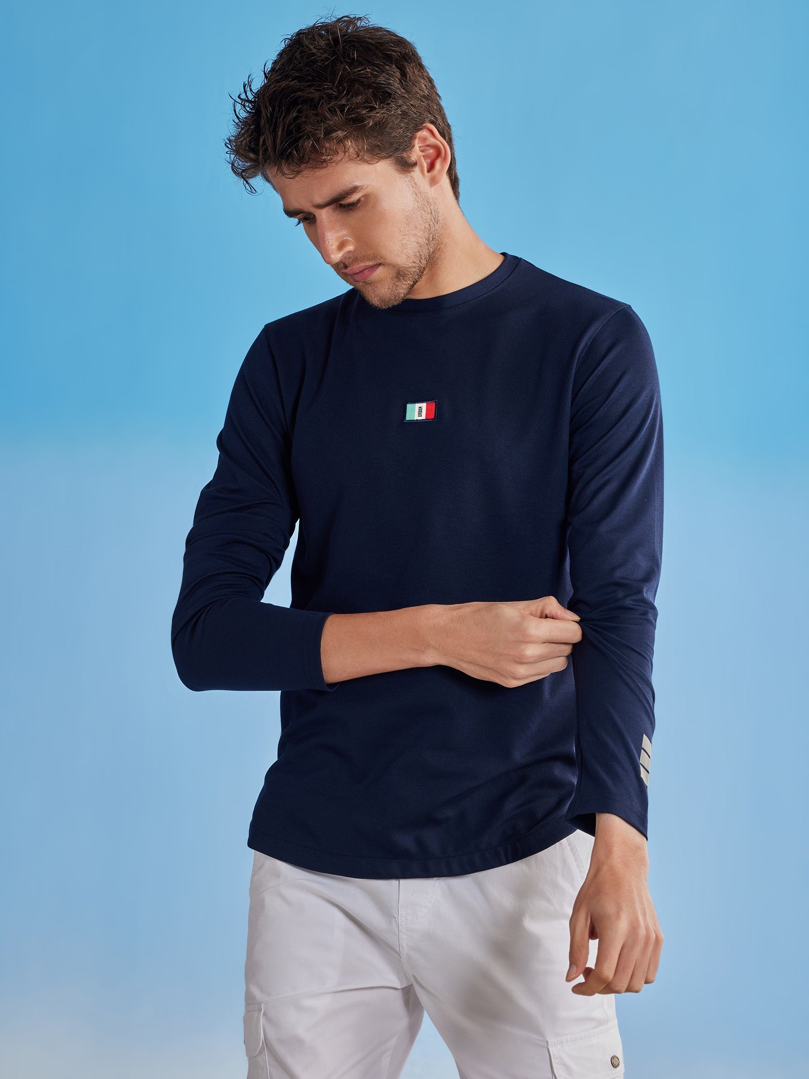 Navy Solid Stretch Urban T-Shirt