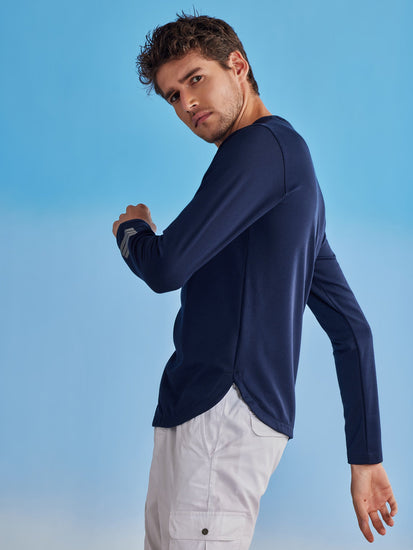 Navy Solid Stretch Urban T-Shirt