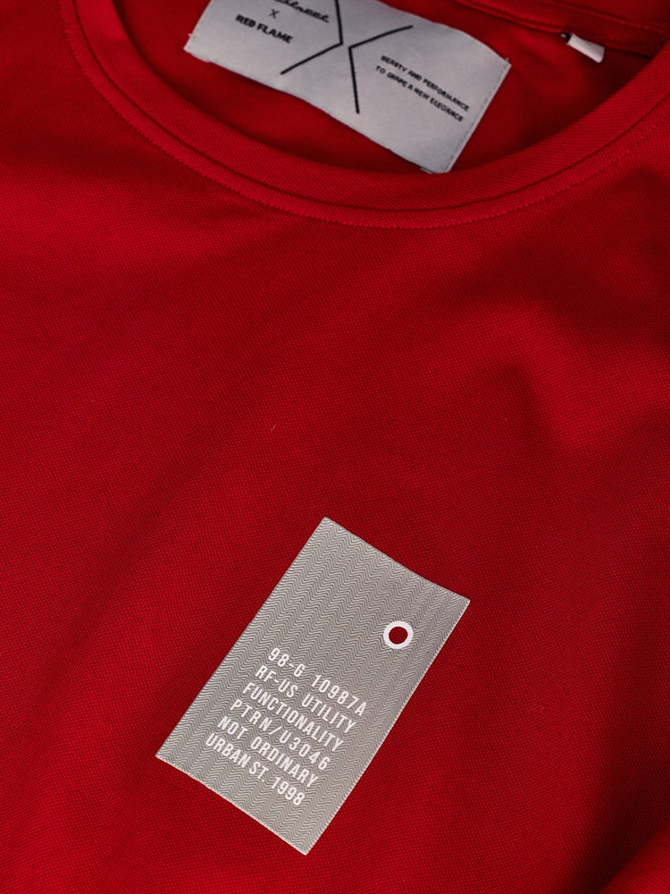 Red Chest Print Urban T-Shirt