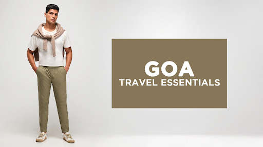 Goa Travel Check with Red Flame Travel Pants and Trousers