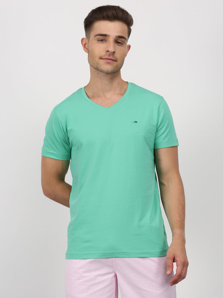 Cotton Stretch V-neck T-Shirt