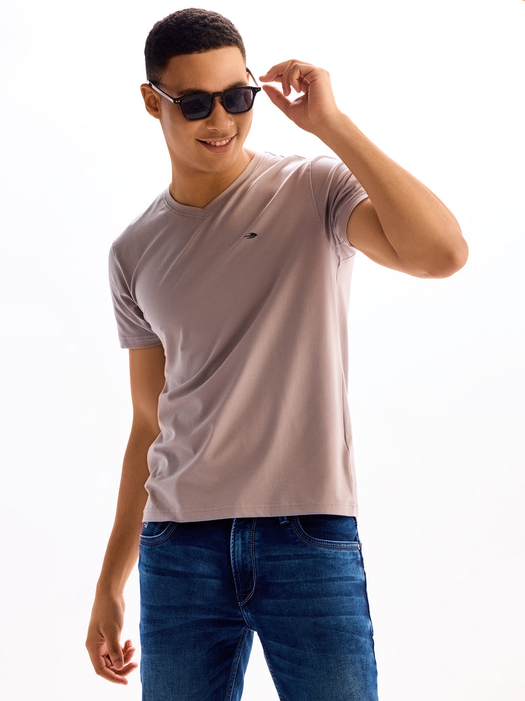 Cotton Stretch V-neck T-Shirt