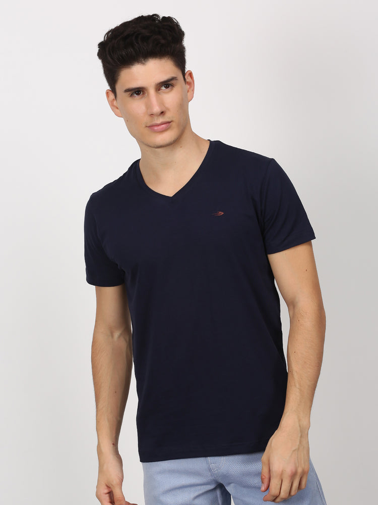 Cotton Stretch V-neck T-Shirt