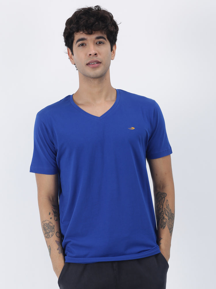 Cotton Stretch V-neck T-Shirt