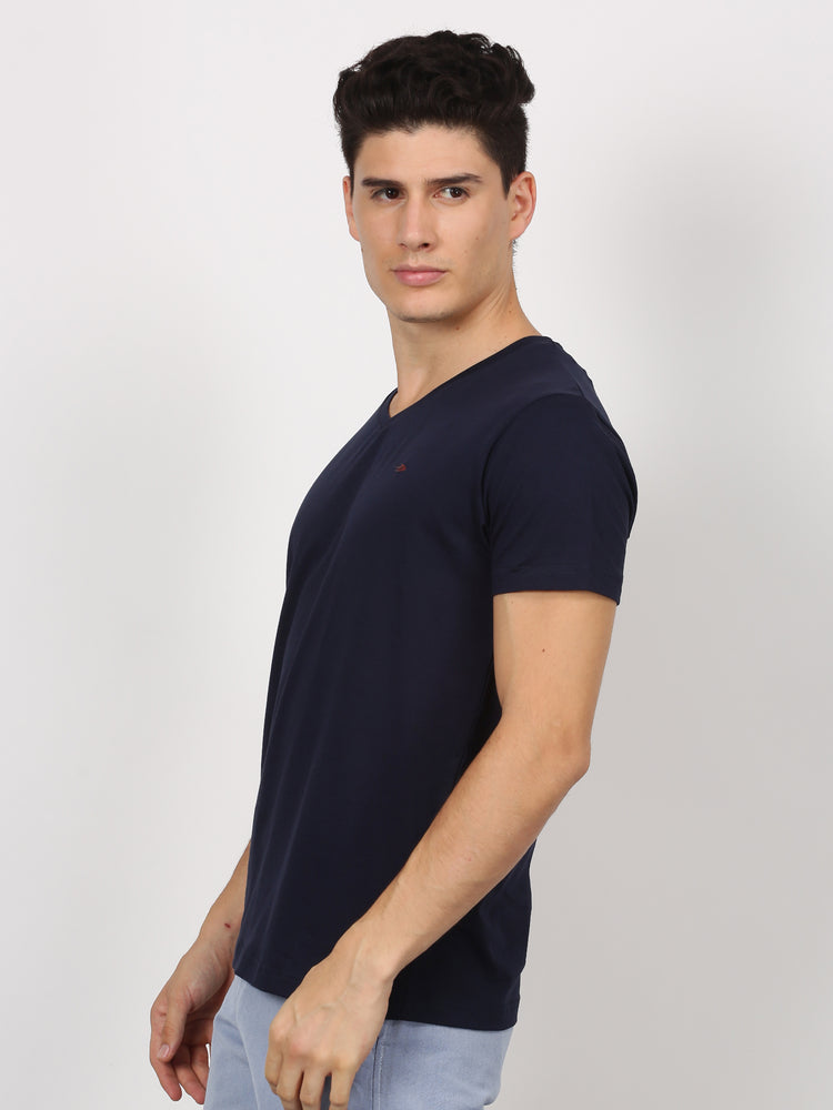 Cotton Stretch V-neck T-Shirt