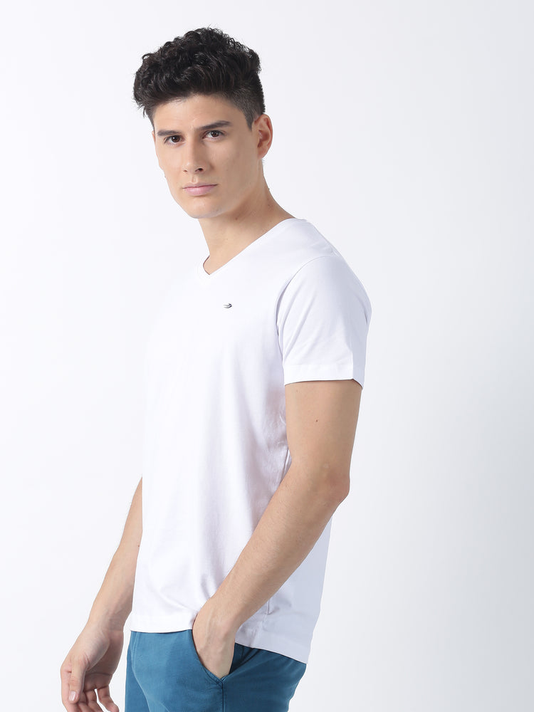 Cotton Stretch V-neck T-Shirt