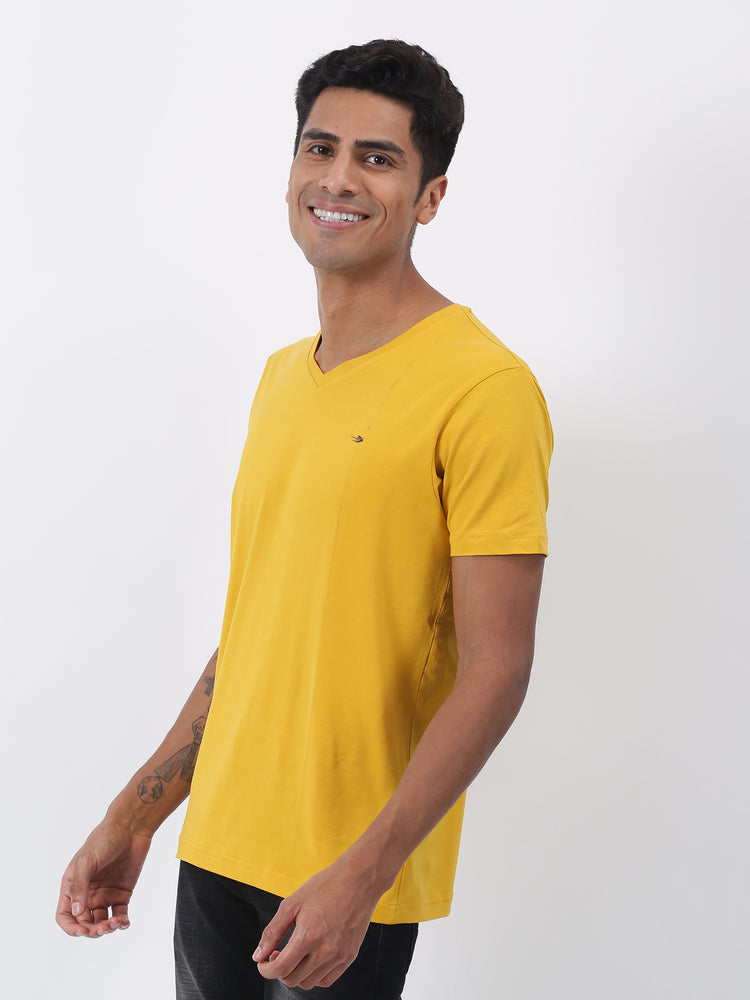 Cotton Stretch V-neck T-Shirt
