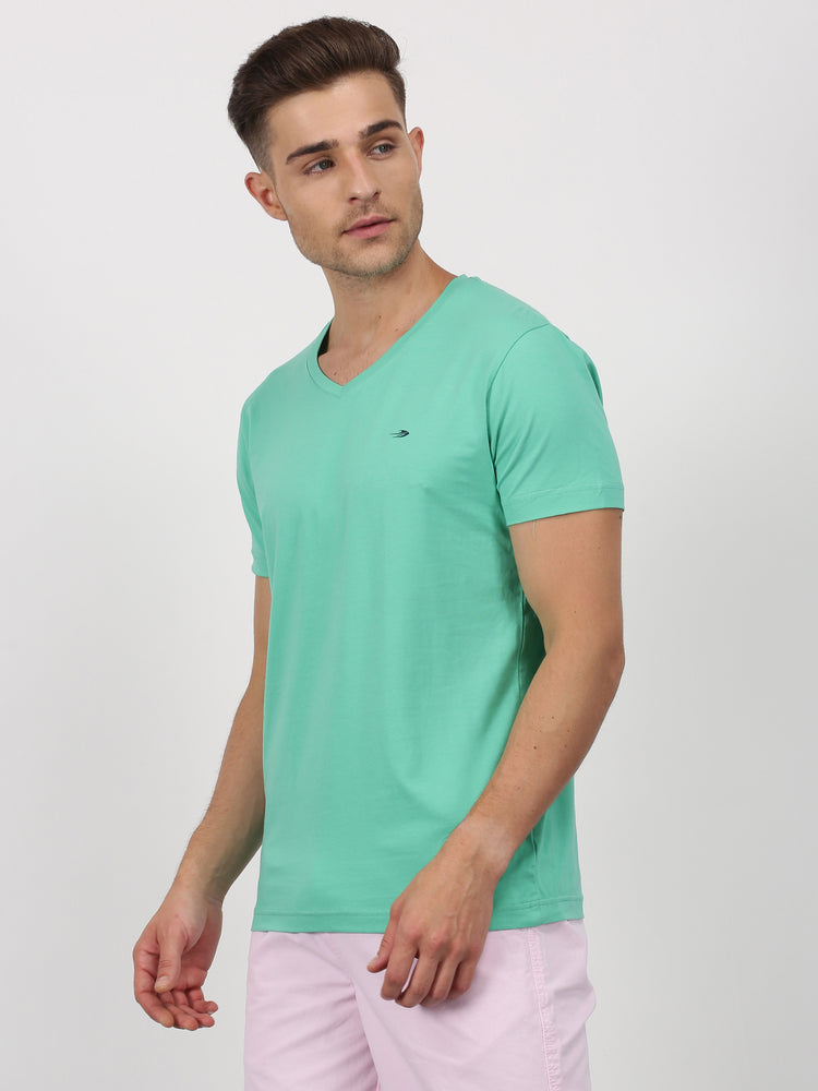 Cotton Stretch V-neck T-Shirt