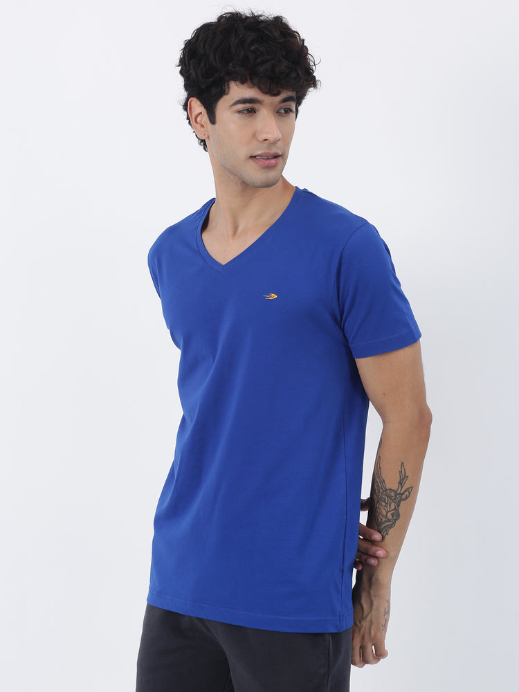 Cotton Stretch V-neck T-Shirt