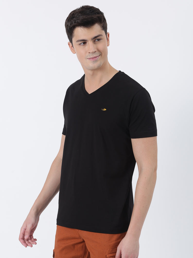 Cotton Stretch V-neck T-Shirt