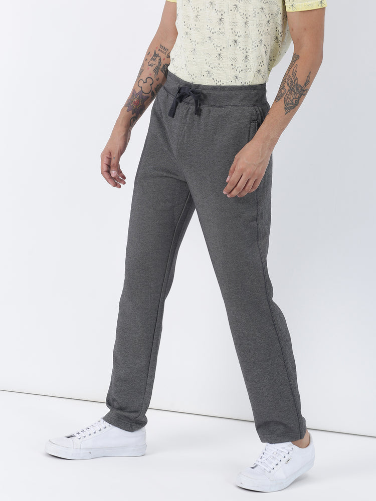 Grey Knits Plain  Track Pant