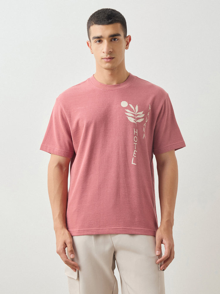 Relaxed Fit Chest Print T-Shirt