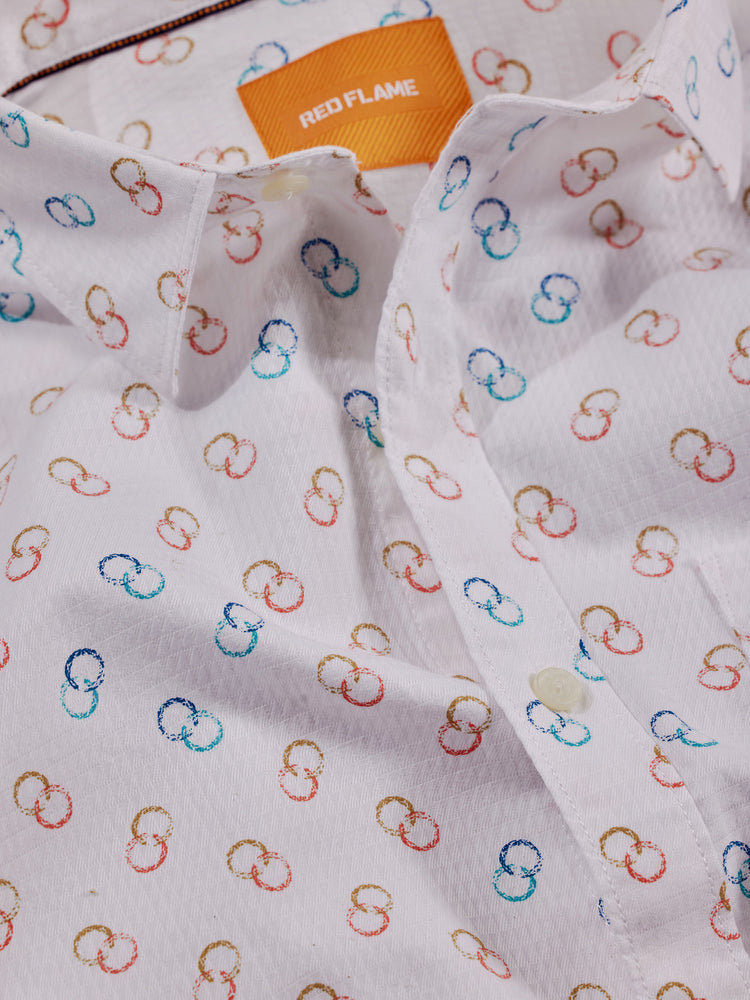 White  Printed  Shirt