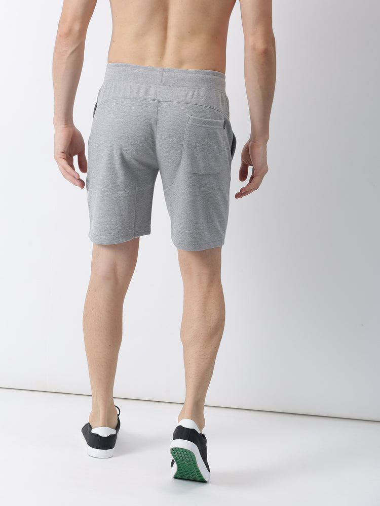 Grey Knits Plain  Shorts