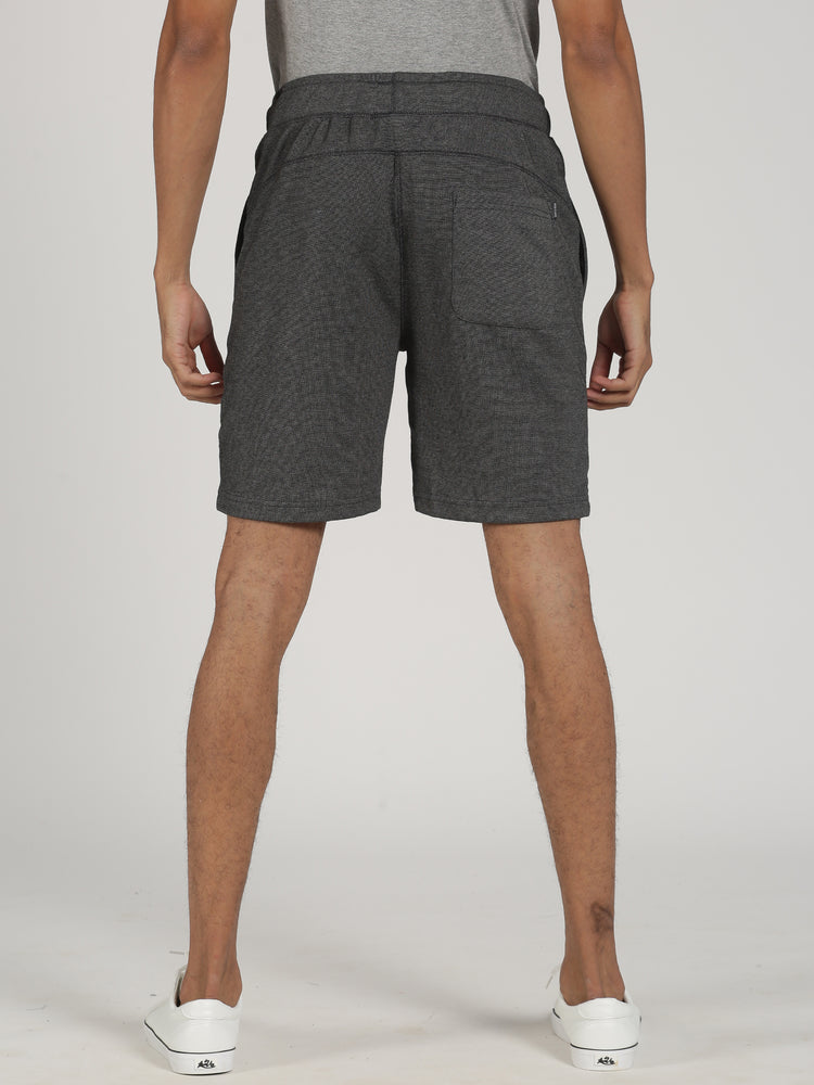 Grey Knits Plain  Shorts