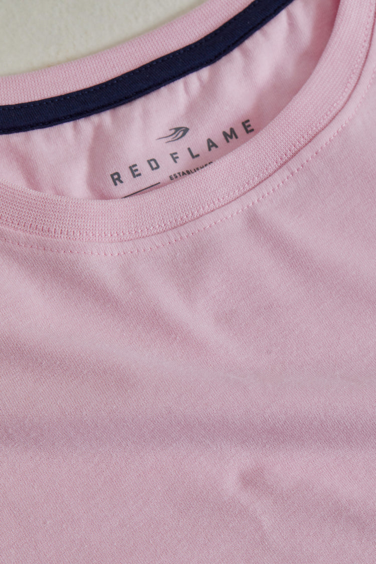 Pink Plain  T-Shirt