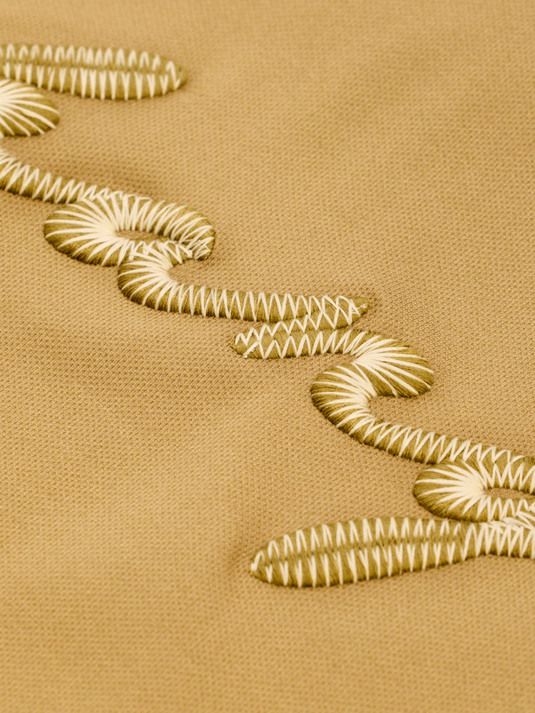 Cream Solid Sweatshirt