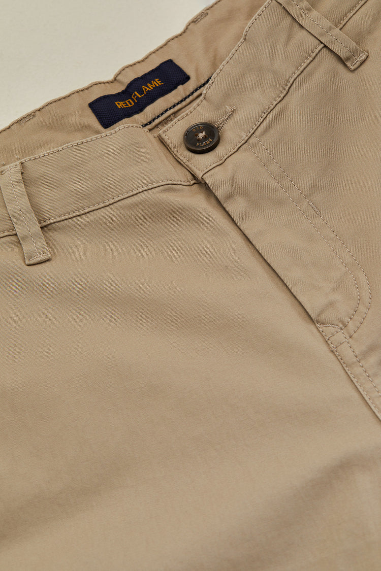 Grey Solid Stretch Slim Fit Trouser