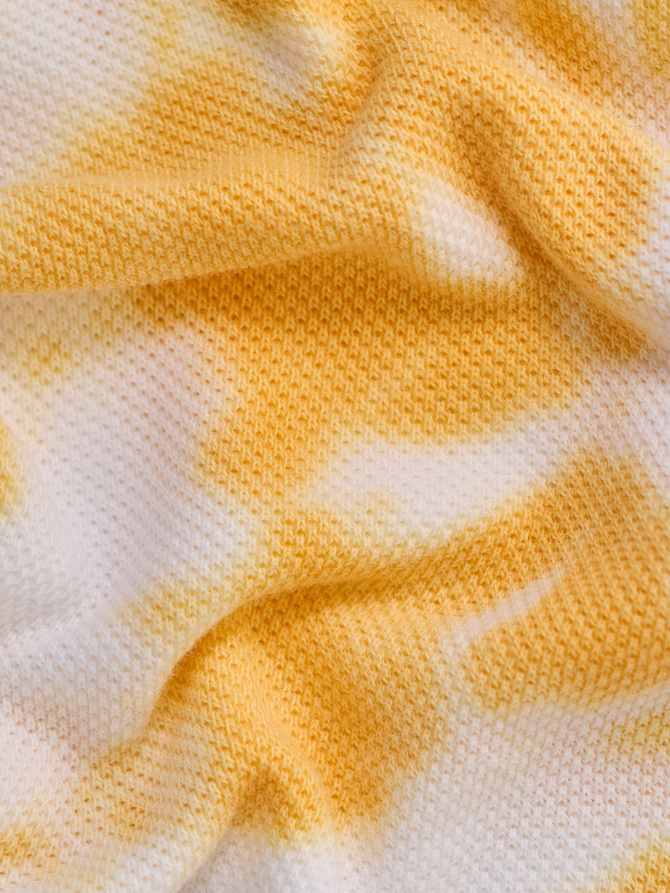 Yellow Tie Dye Polo T-Shirt
