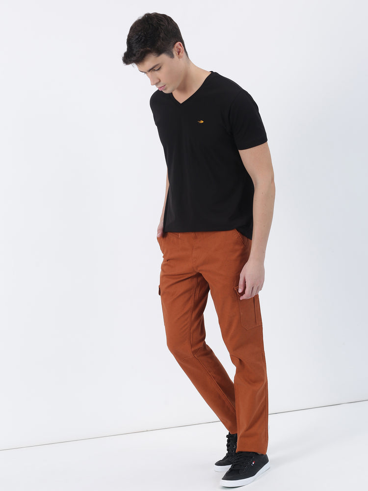 Cotton Stretch V-neck T-Shirt