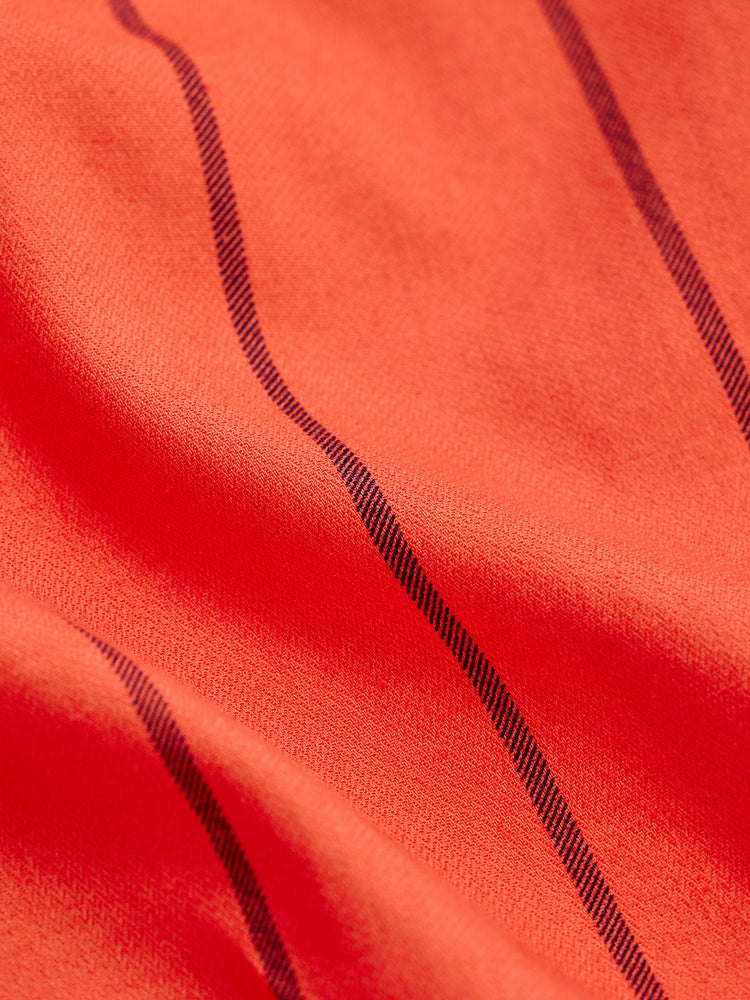 Red  Striped Pure Cotton Shirt