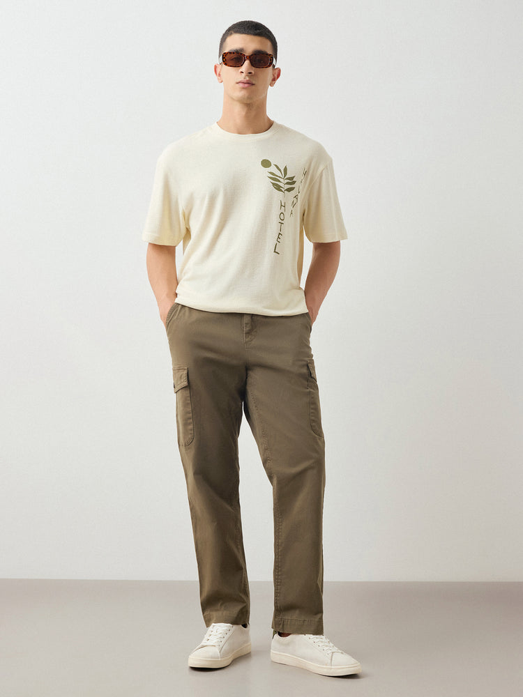 Relaxed Fit Chest Print T-Shirt