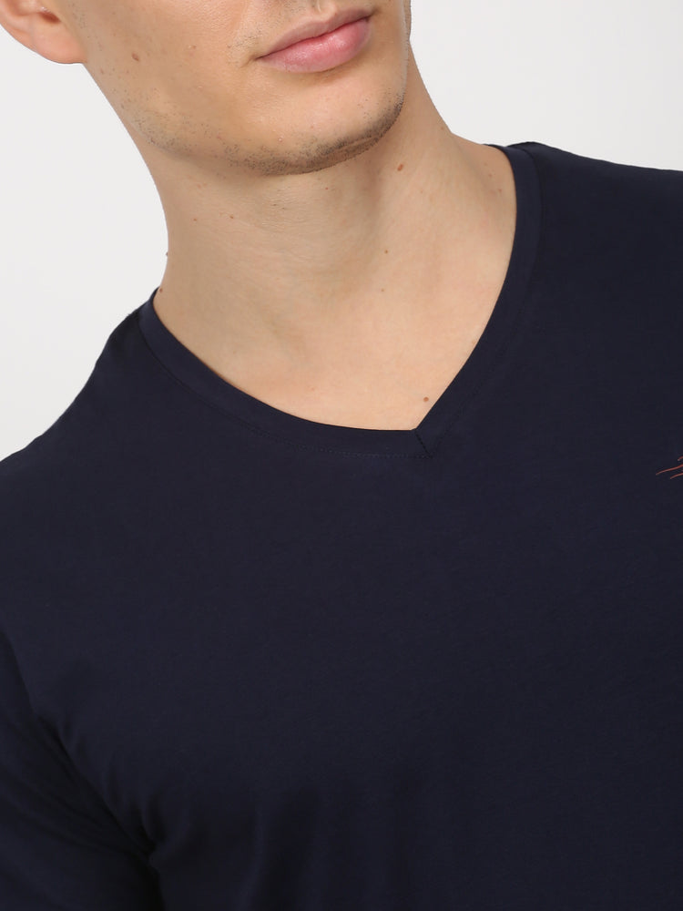 Cotton Stretch V-neck T-Shirt