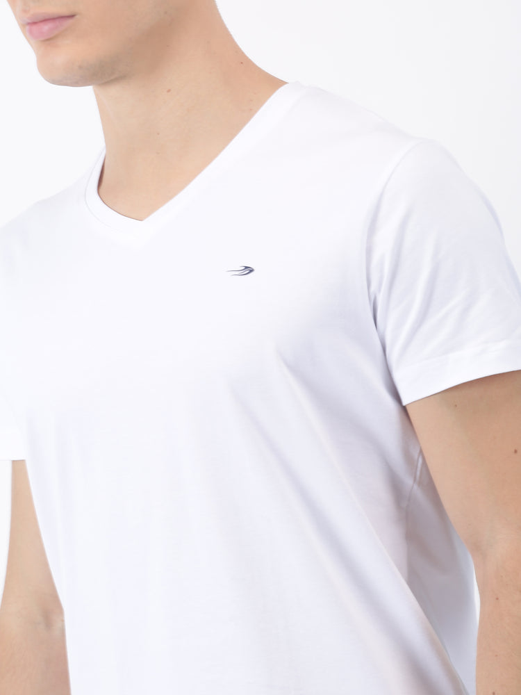 Cotton Stretch V-neck T-Shirt