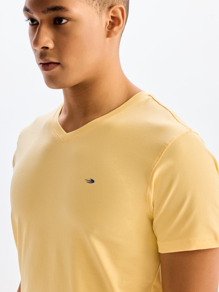 Cotton Stretch V-neck T-Shirt