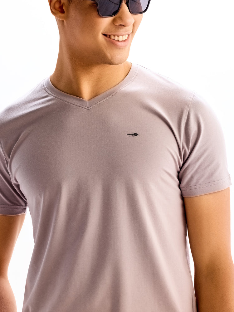 Cotton Stretch V-neck T-Shirt