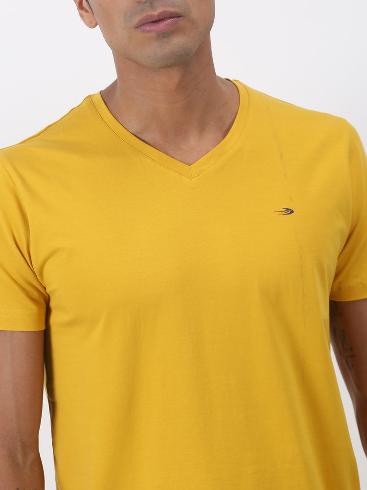 Cotton Stretch V-neck T-Shirt
