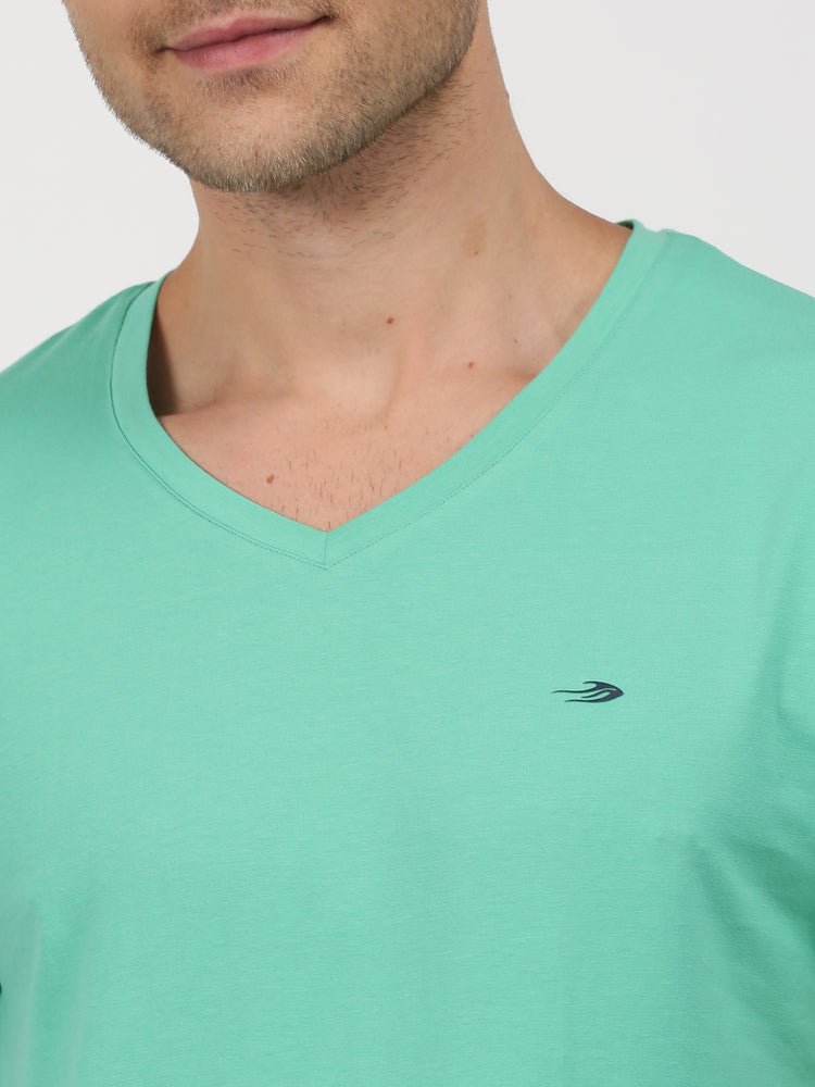 Cotton Stretch V-neck T-Shirt