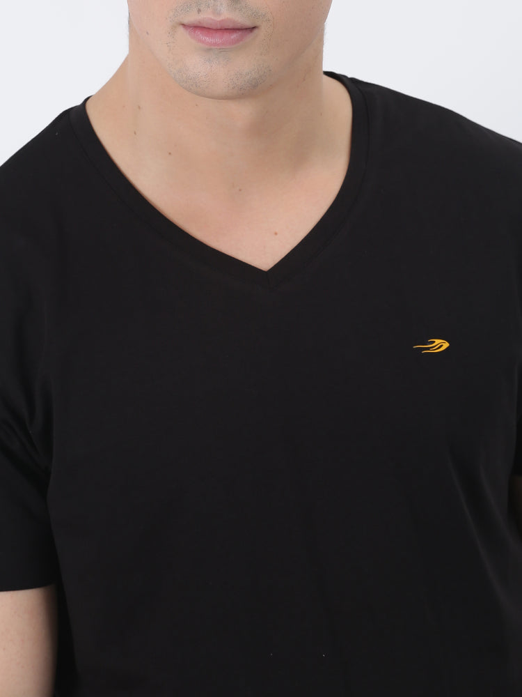 Cotton Stretch V-neck T-Shirt