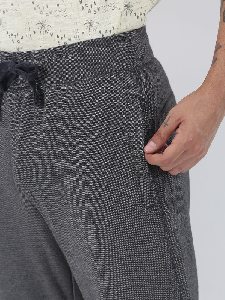 Grey Knits Plain  Track Pant
