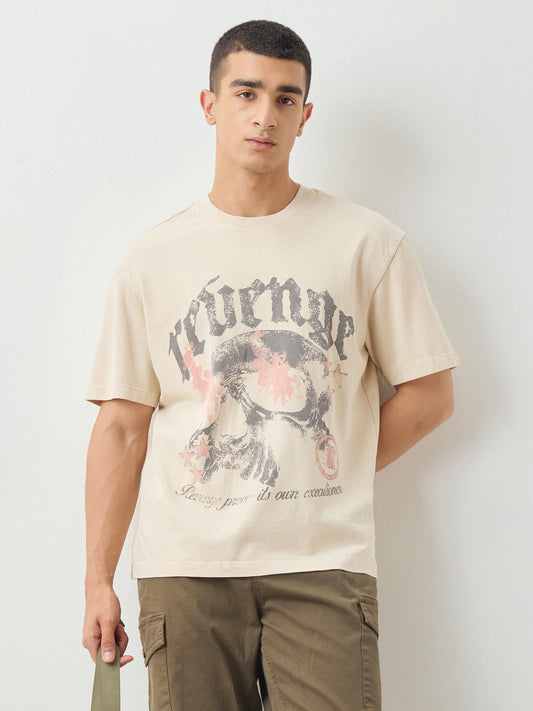 Relaxed Fit Chest Print T-Shirt