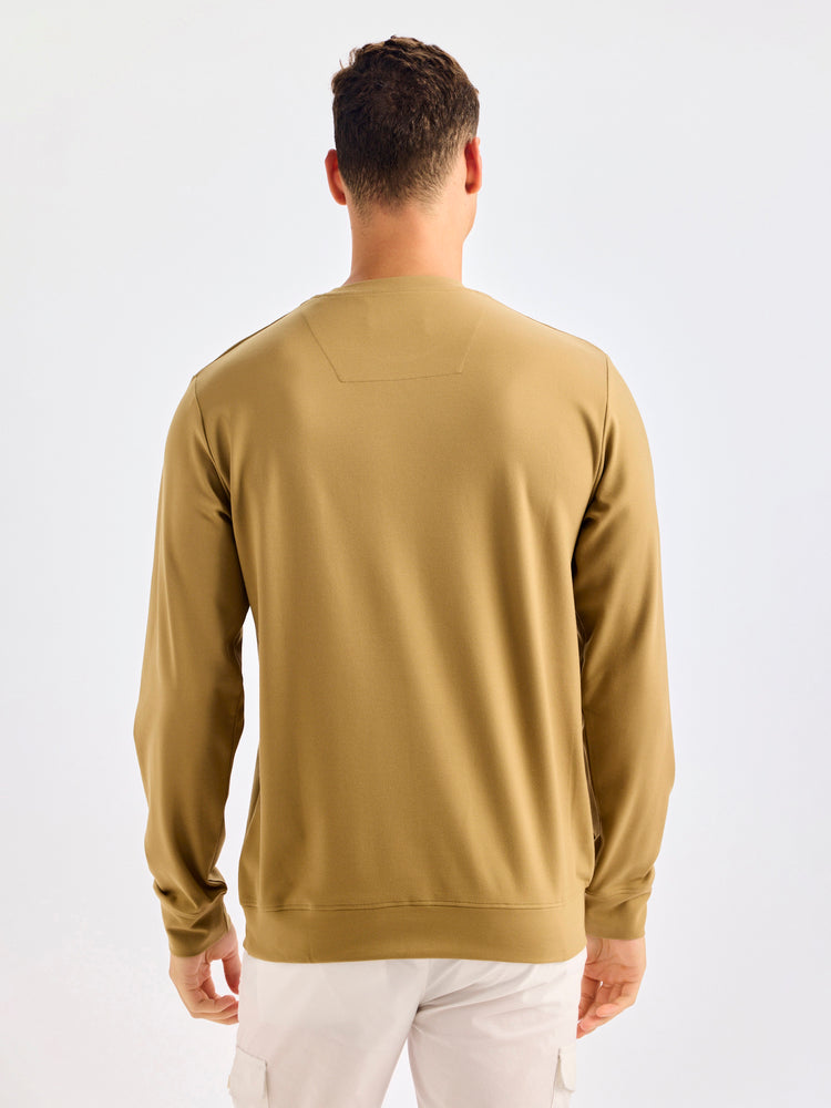 Cream Solid Sweatshirt