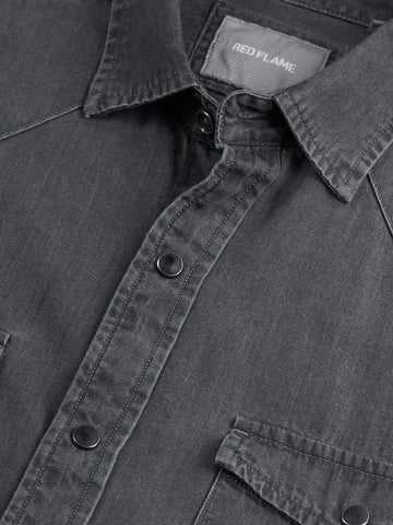 Double Pocket Silky Denim Shirt