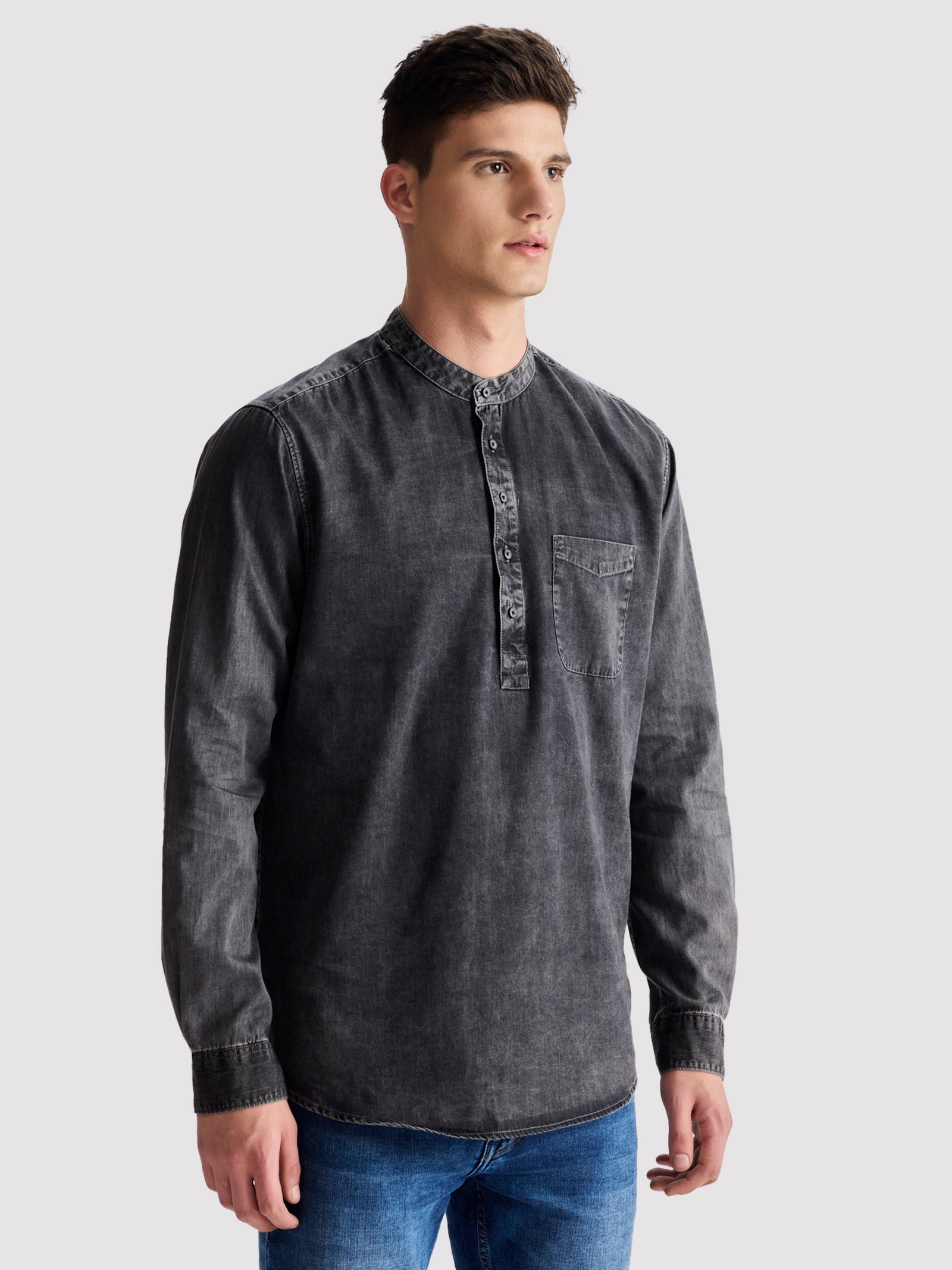 Black Denim Kurta