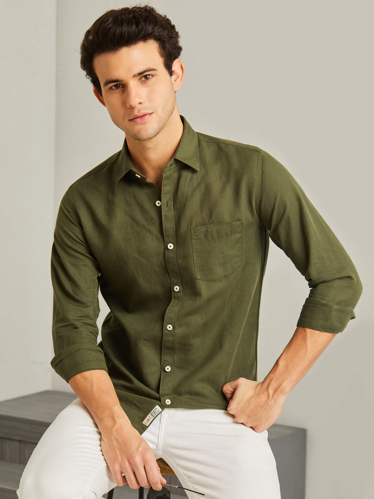 Linen Cotton Blend Shirt