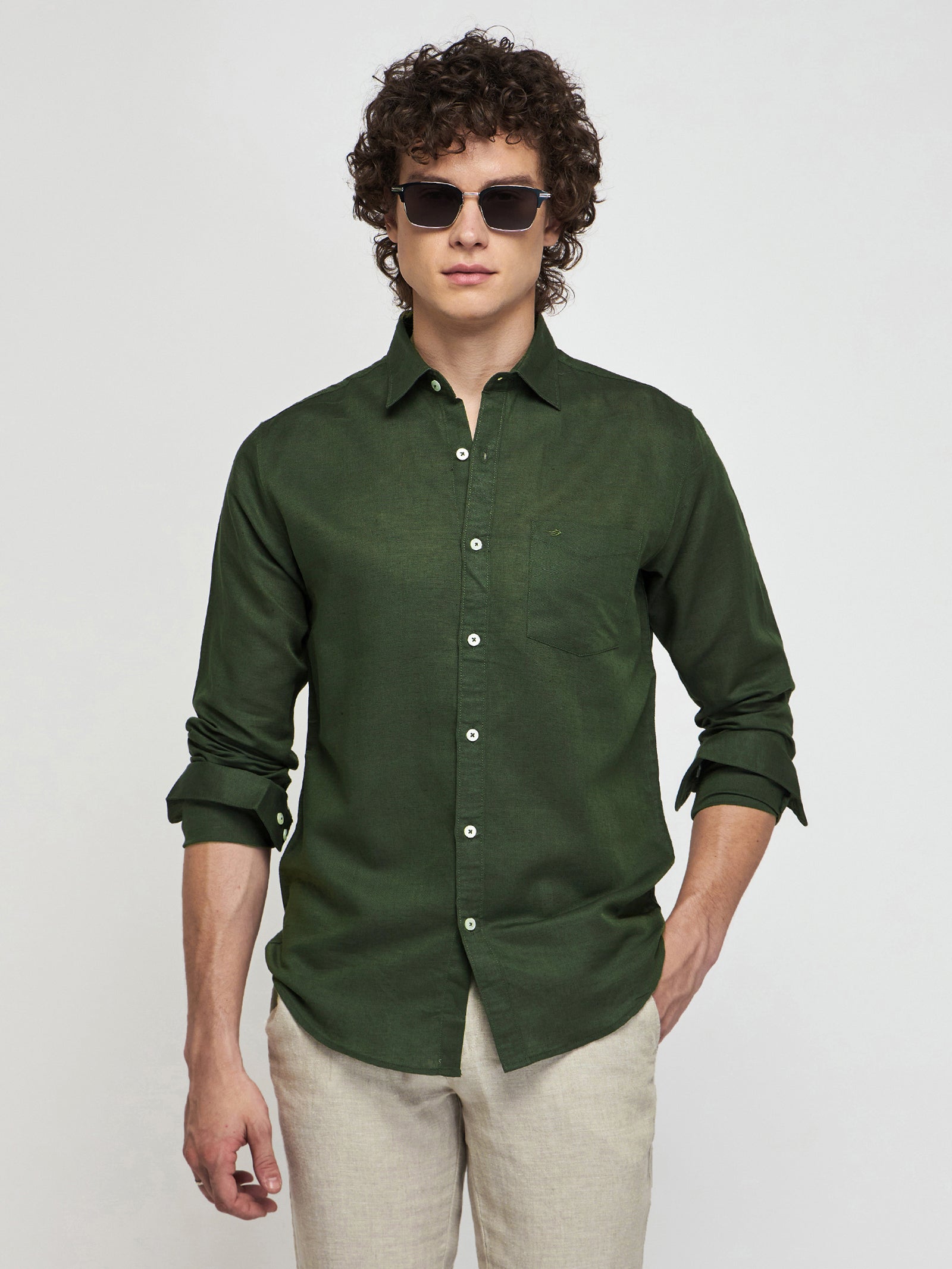 Linen Cotton Blend Shirt