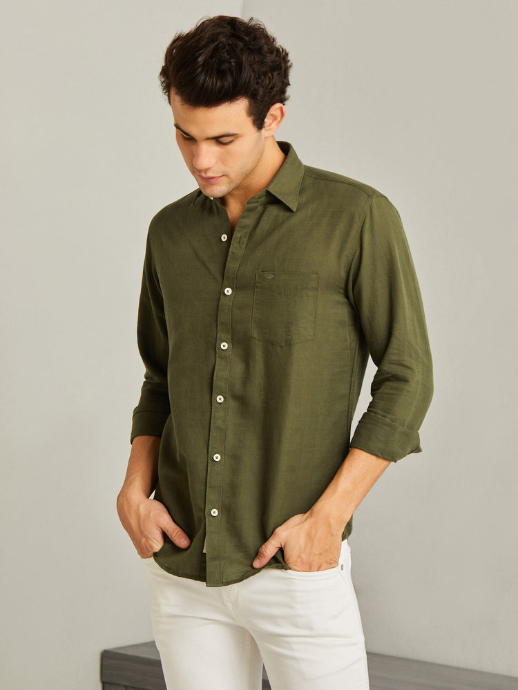 Linen Cotton Blend Shirt