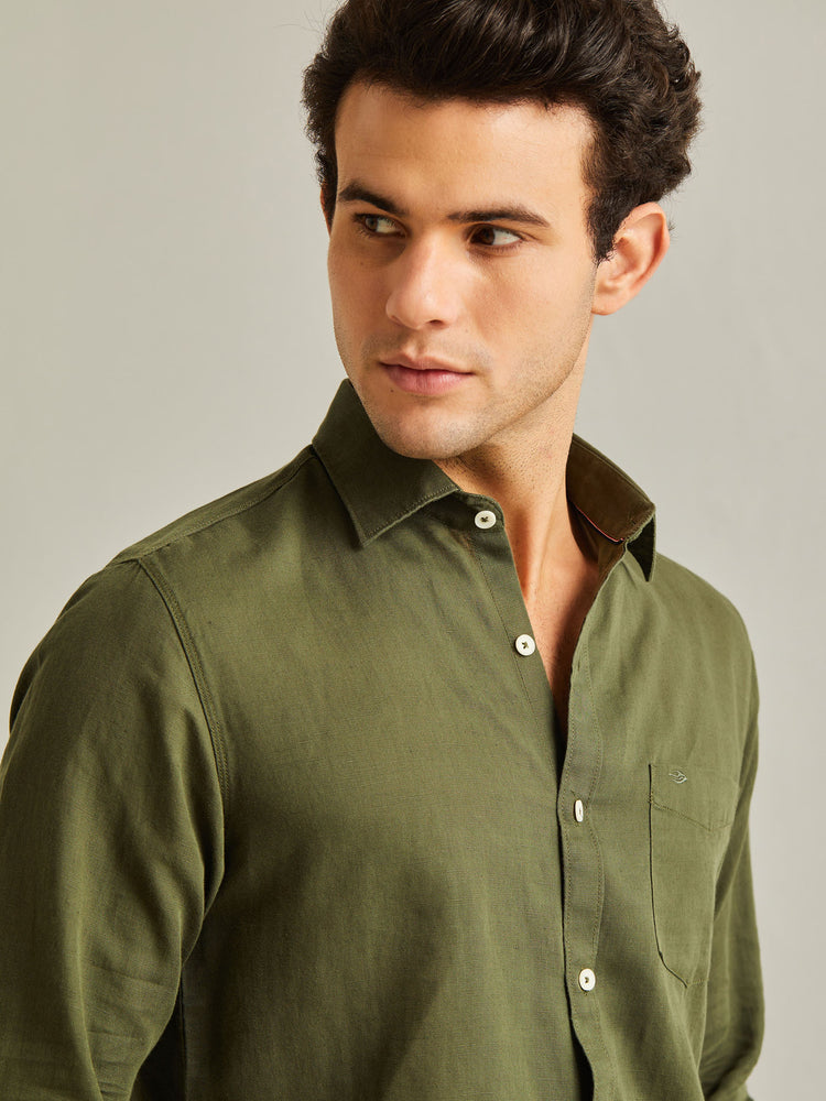 Linen Cotton Blend Shirt